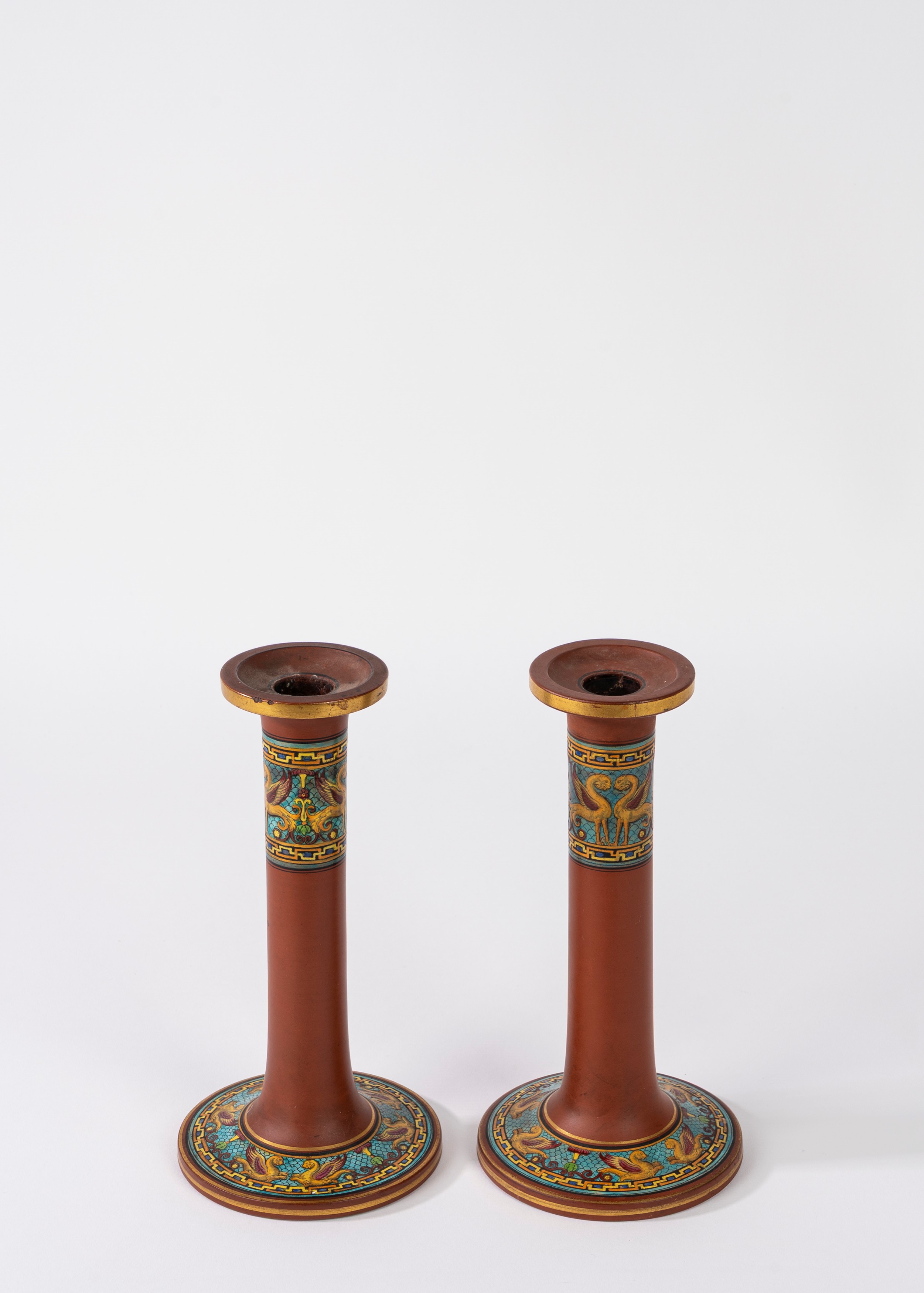 Coppia di Candelieri in Gres, Francia Inizio Secolo XX