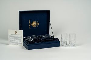 Faberg&eacute; Atelier Crystal Collection, Set of Six Crystal Shot Glasses 