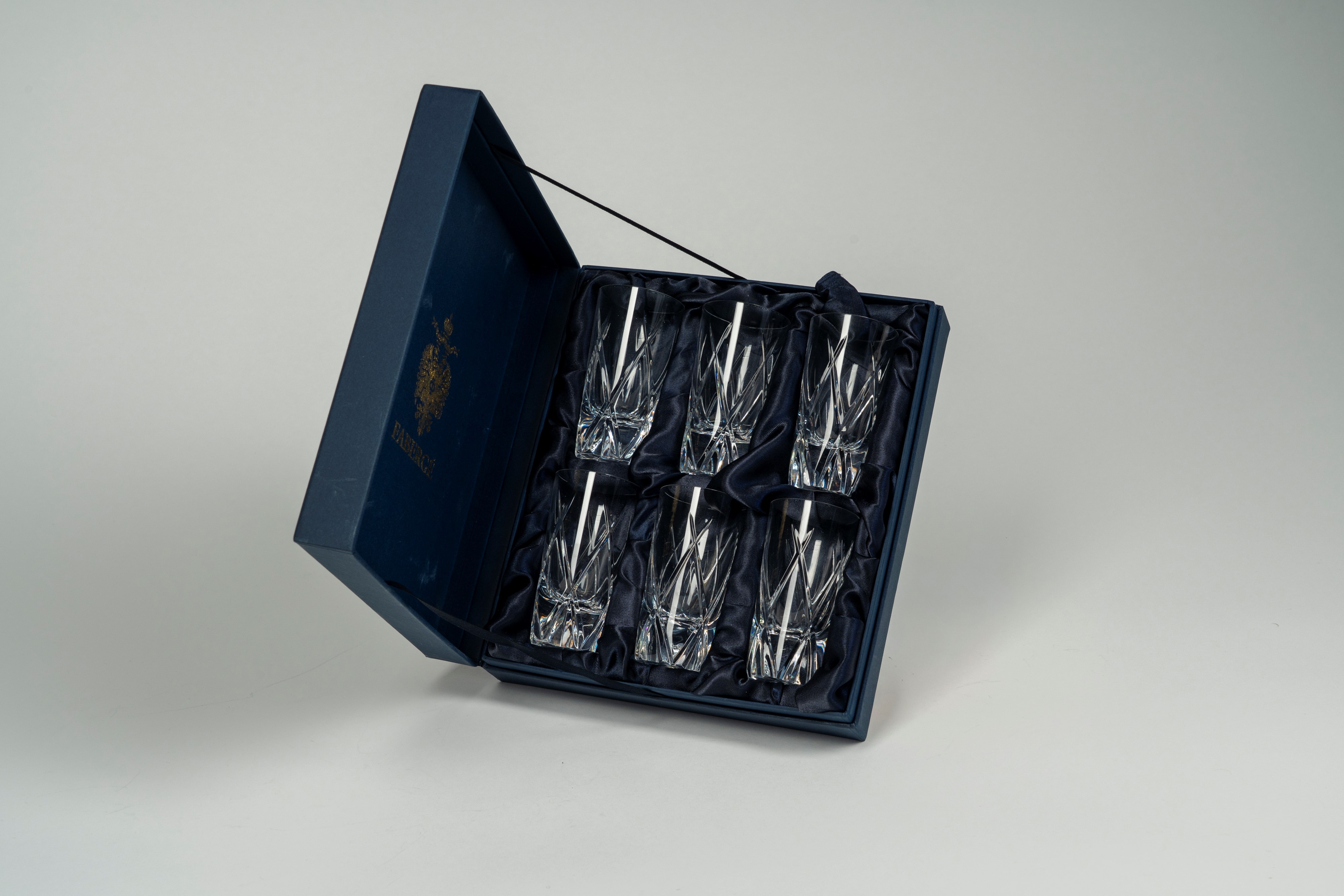 Fabergé Atelier Crystal Collection, Set di Sei "shot Glass" in Cristallo