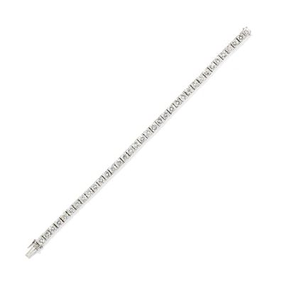 In oro bianco 18k, Bracciale tennis con diamanti