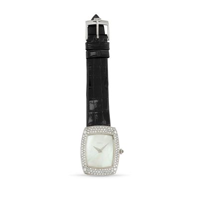 Orologio con diamanti in oro bianco 18k