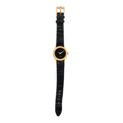 Orologio da polso in oro giallo 18k con quadrante nero