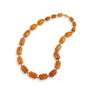 Necklace with imitation amber