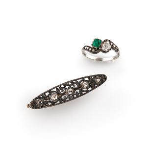 Diamond ring and brooch 
