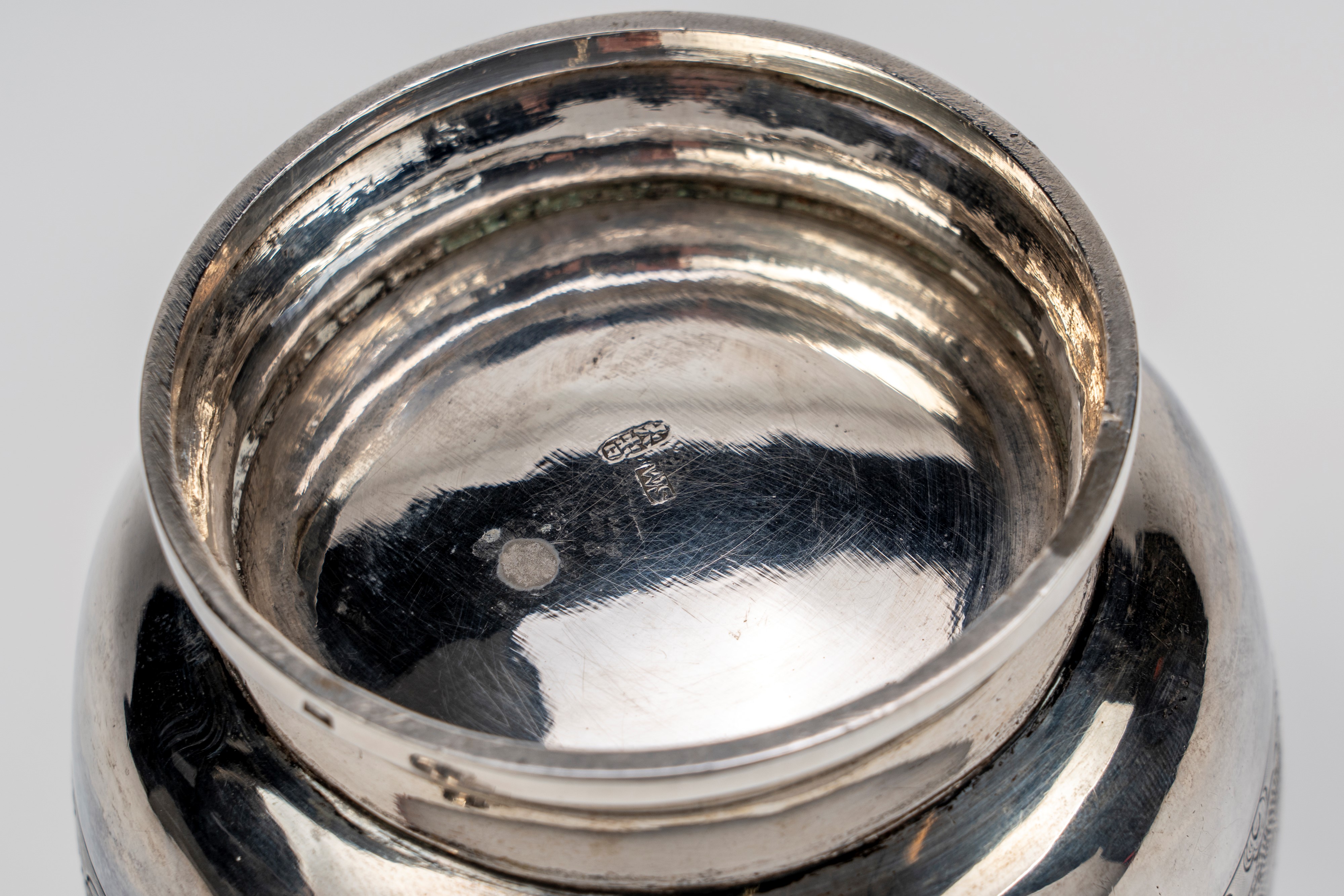 Tankard in argento maker Woshing, Cina, 1875-1915