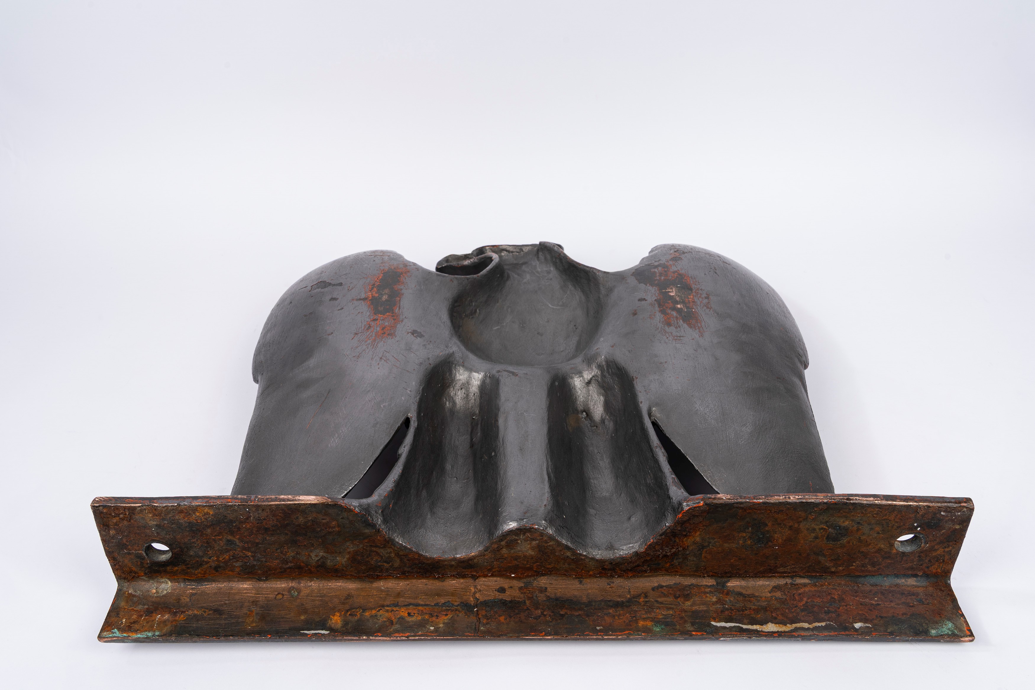 Aquila imperiale fascista, scultura in bronzo a rilievo pieno con ali aperte (anni '30)
