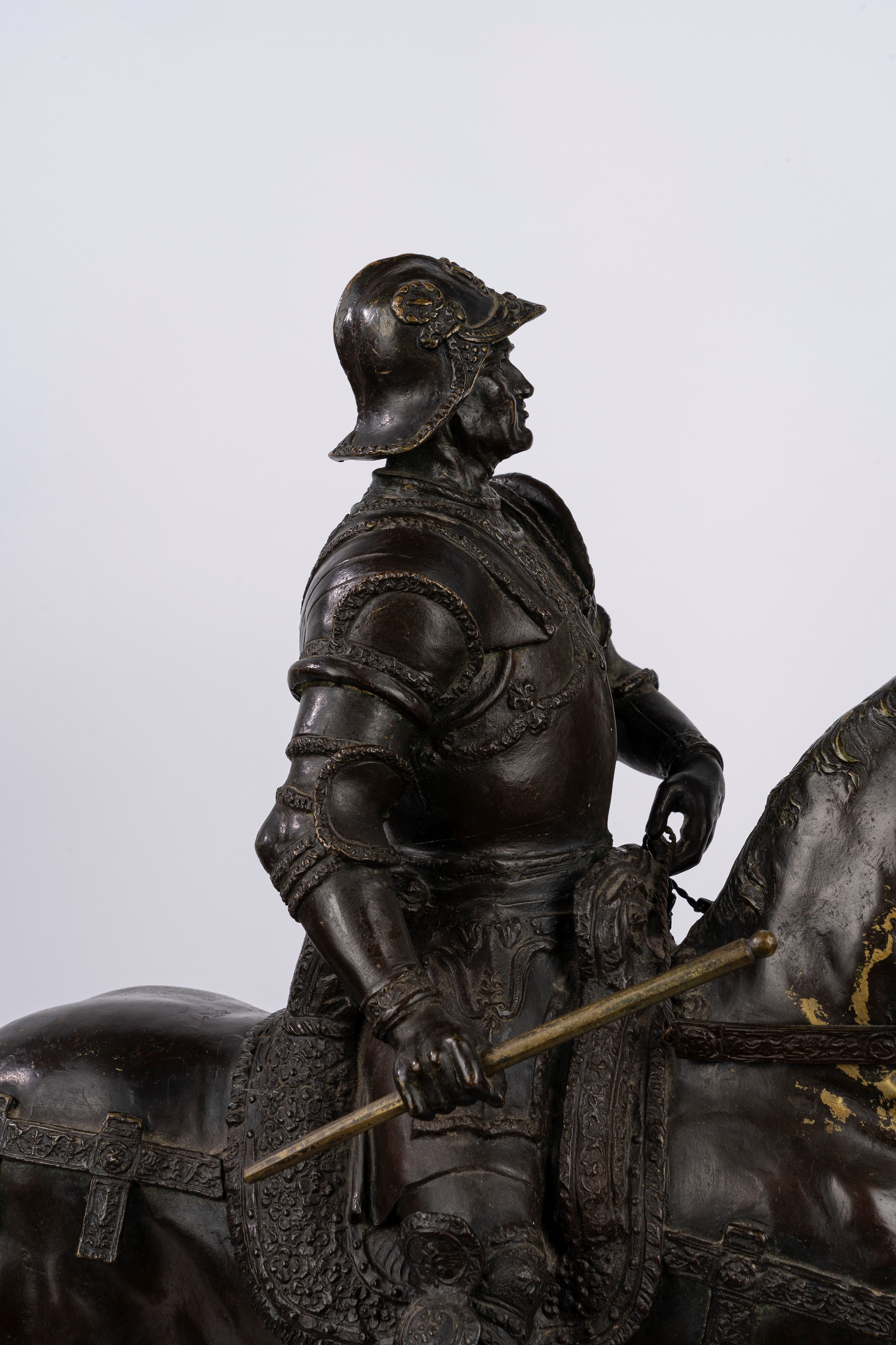 Da Andrea del Verrocchio - Statua equestre di Bartolomeo Colleoni, bronzo con base in marmo, fine...