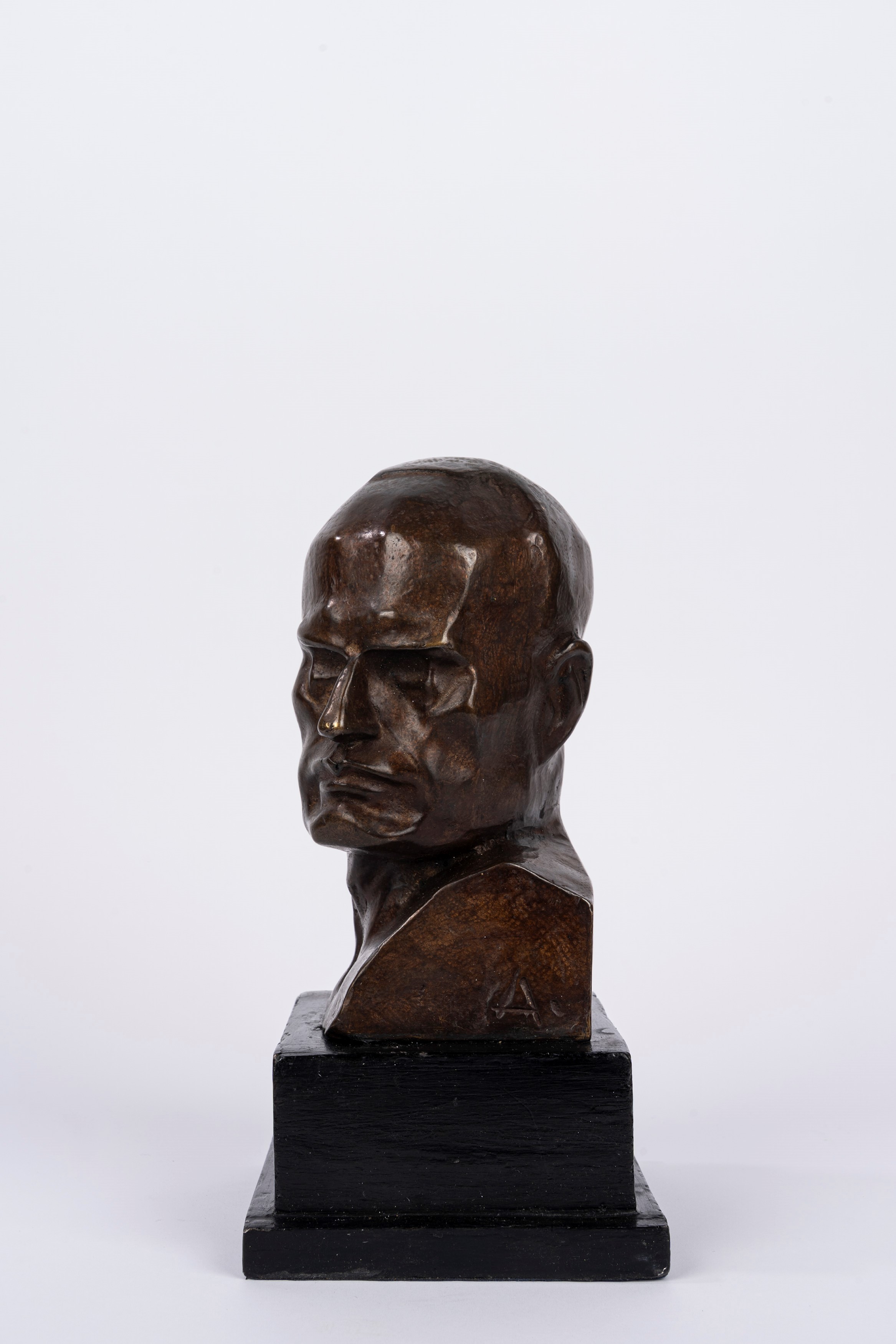 Benito Mussolini - Busto in bronzo in stile futurista