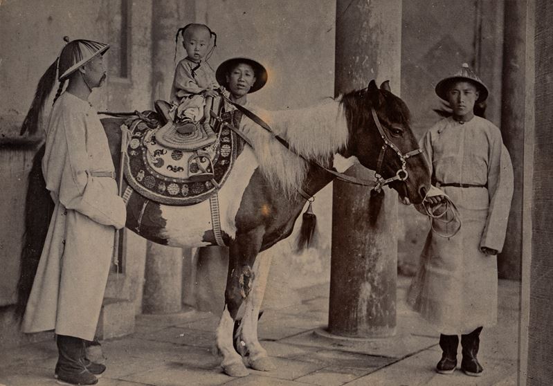 Emperor of China Kuang-hsu on Horseback