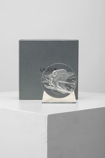 Medaglia olimpica commemorativa Albertville 1992 in cristallo (edizione limitata 1473/4000)