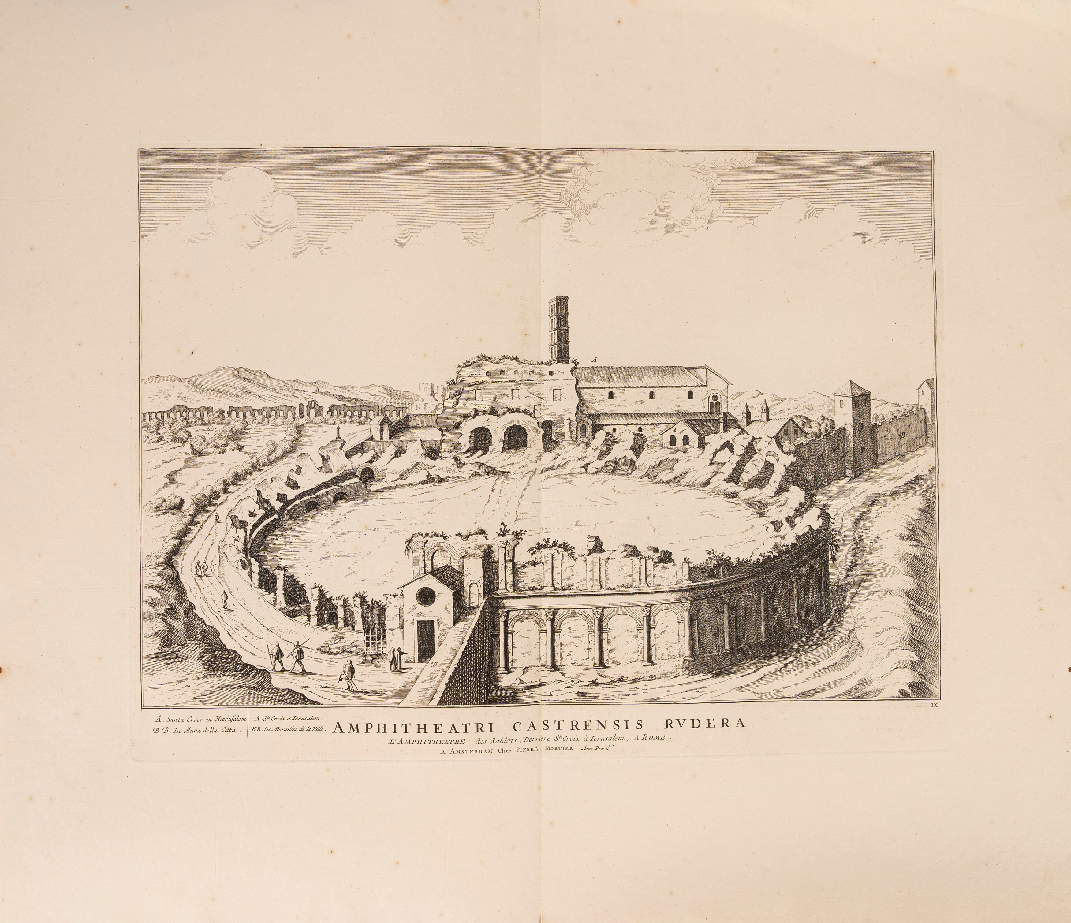 Joan Blaeu - Insieme di 4 incisioni tratte dal Nouveau Theatre d'Italie (1704)