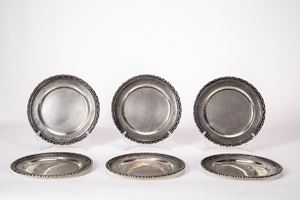 Group of six saucers
