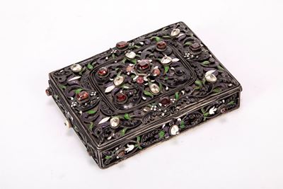 Scatola porta gioie in argento, Ungheria, circa 1940