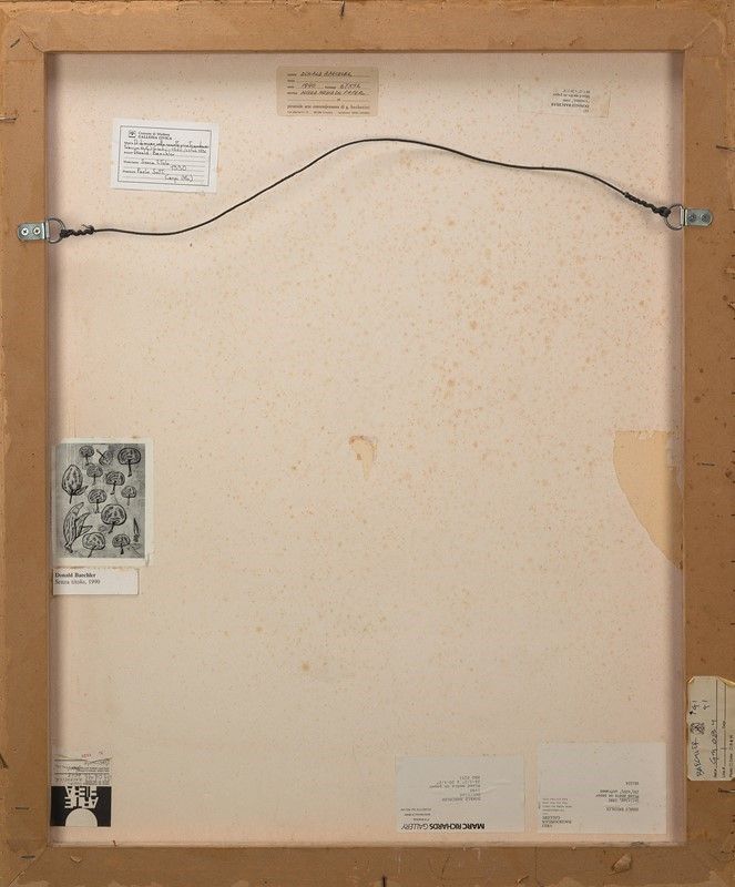 Donald Baechler - Senza titolo (1990), collage e tecnica mista su carta