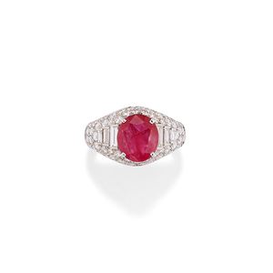 Anello Trombino con rubino