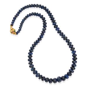 Lunga collana con zaffiri 