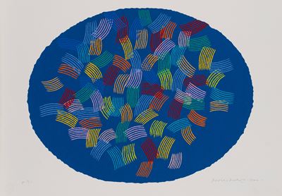 Ovale blu, litografia a colori (H.C.)