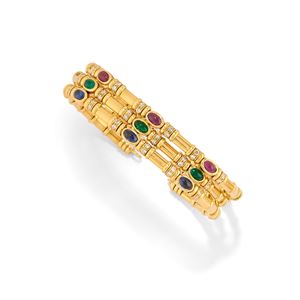 Tre bracciali con pietre di colore