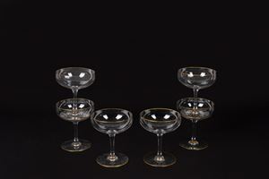 Sei coppe da champagne. Venini, 1910