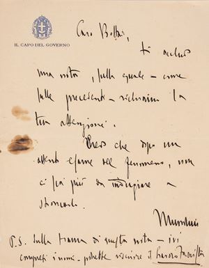 Mussolini, Benito (Predappio, 29 luglio 1883 &ndash; Giulino di Mezzegra, 28 aprile 1945)