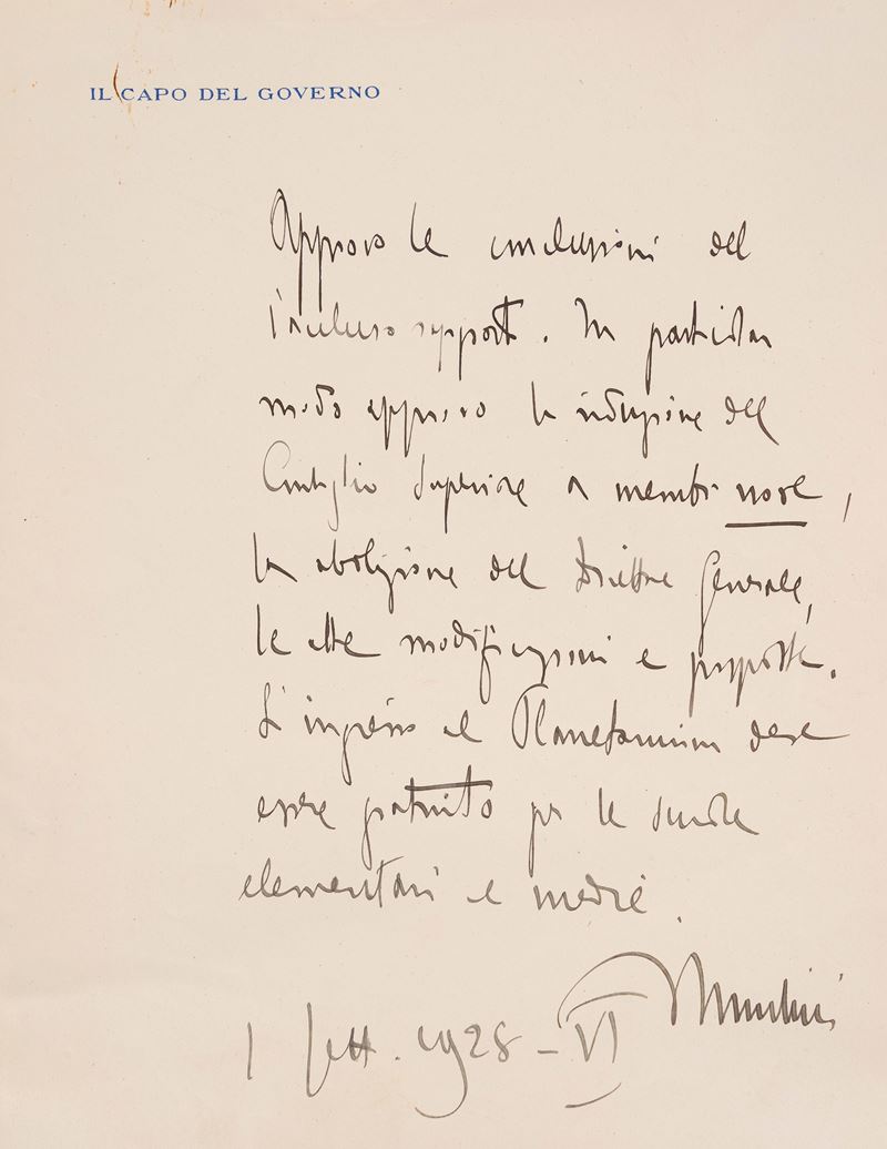 Mussolini, Benito (Predappio, 29 luglio 1883 – Giulino di Mezzegra, 28 aprile 1945)