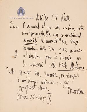 Mussolini, Benito (Predappio, 29 luglio 1883 &ndash; Giulino di Mezzegra, 28 aprile 1945)
