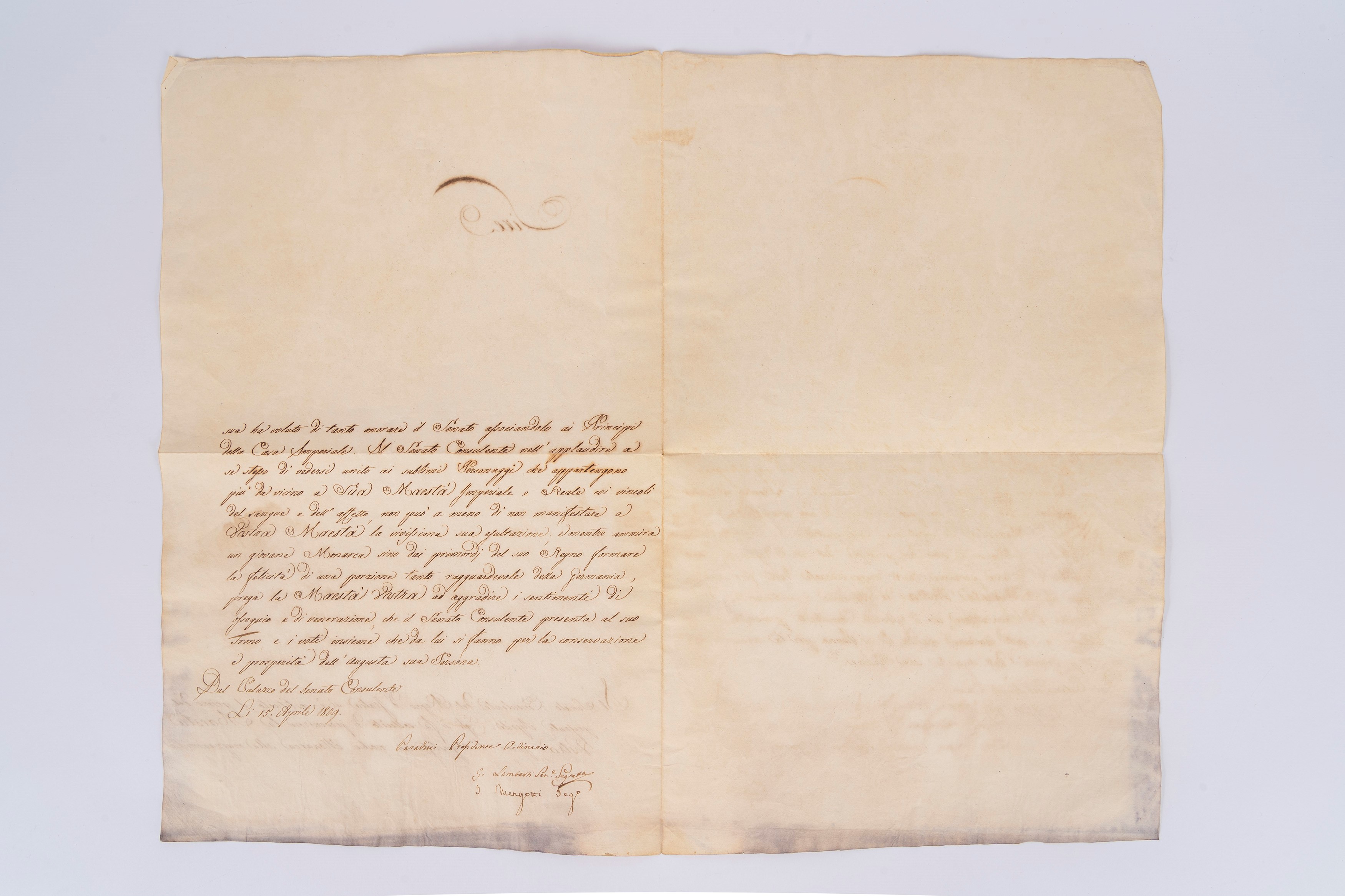 Giovanni Paradisi - Costituzione del Senato Consulente del Regno d’Italia, 1809