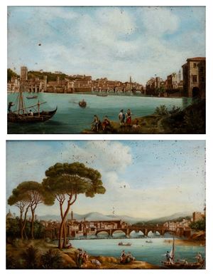 Views of Florence with figures