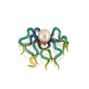Octopus brooch