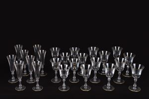 Servizio di calici in cristallo "Lozere", Saint Louis, Francia