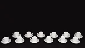 Servizio da caff&egrave; in porcellana bianca, Villeroy & Boch