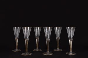 Moser. Servizio da sei flute in cristallo