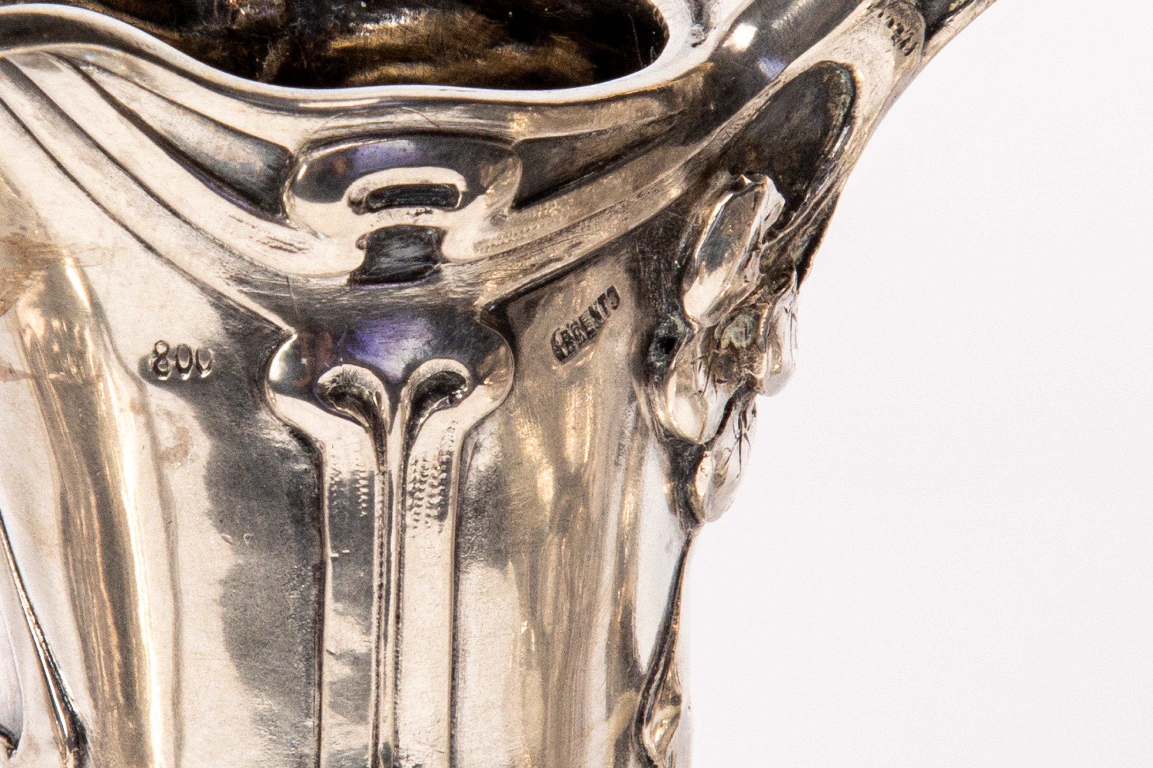 Servizio da tè e caffè Liberty, in argento, Italia, 1920 circa
