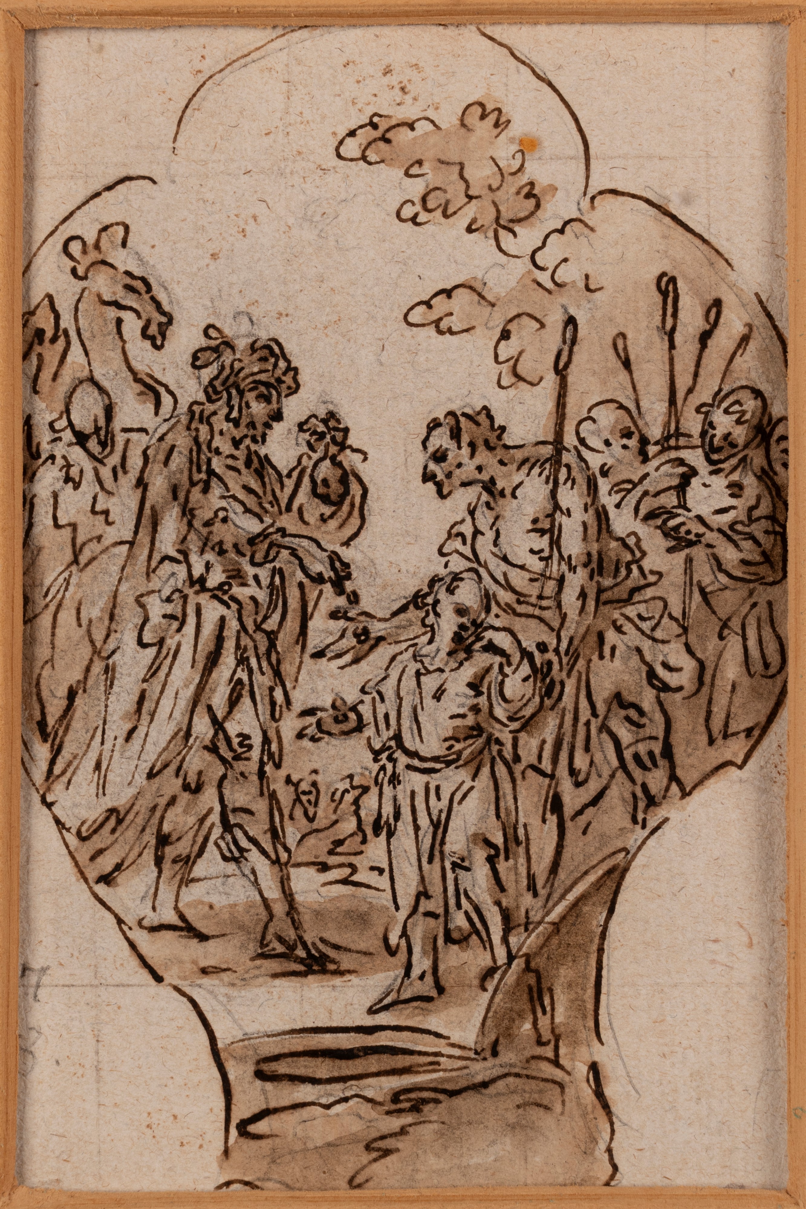 La vendita di Giuseppe; Giobbe e la moglie; Figura di santo