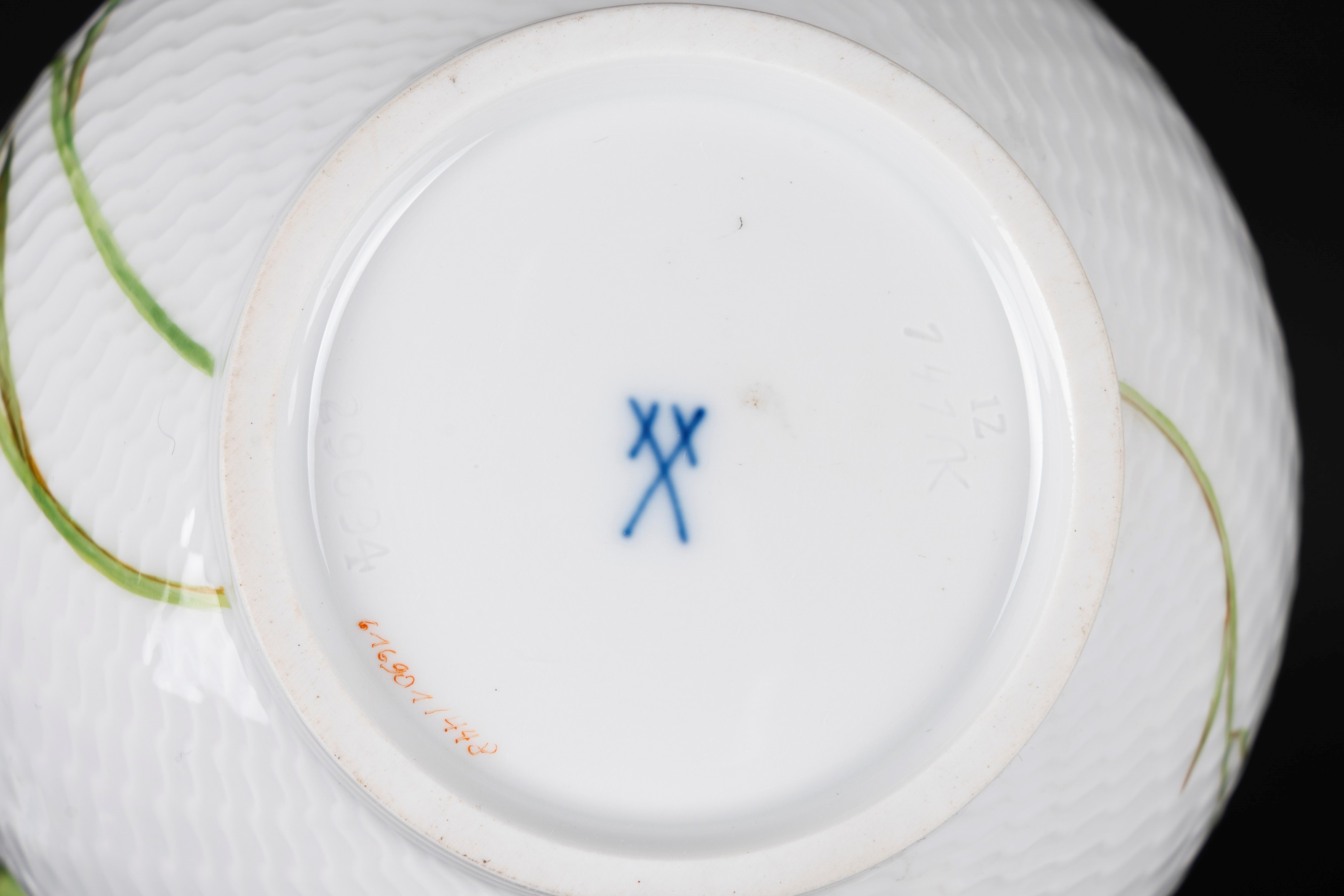 Meissen, Servizio da caffè da dieci in porcellana Wellenspiel Blu Cornflower