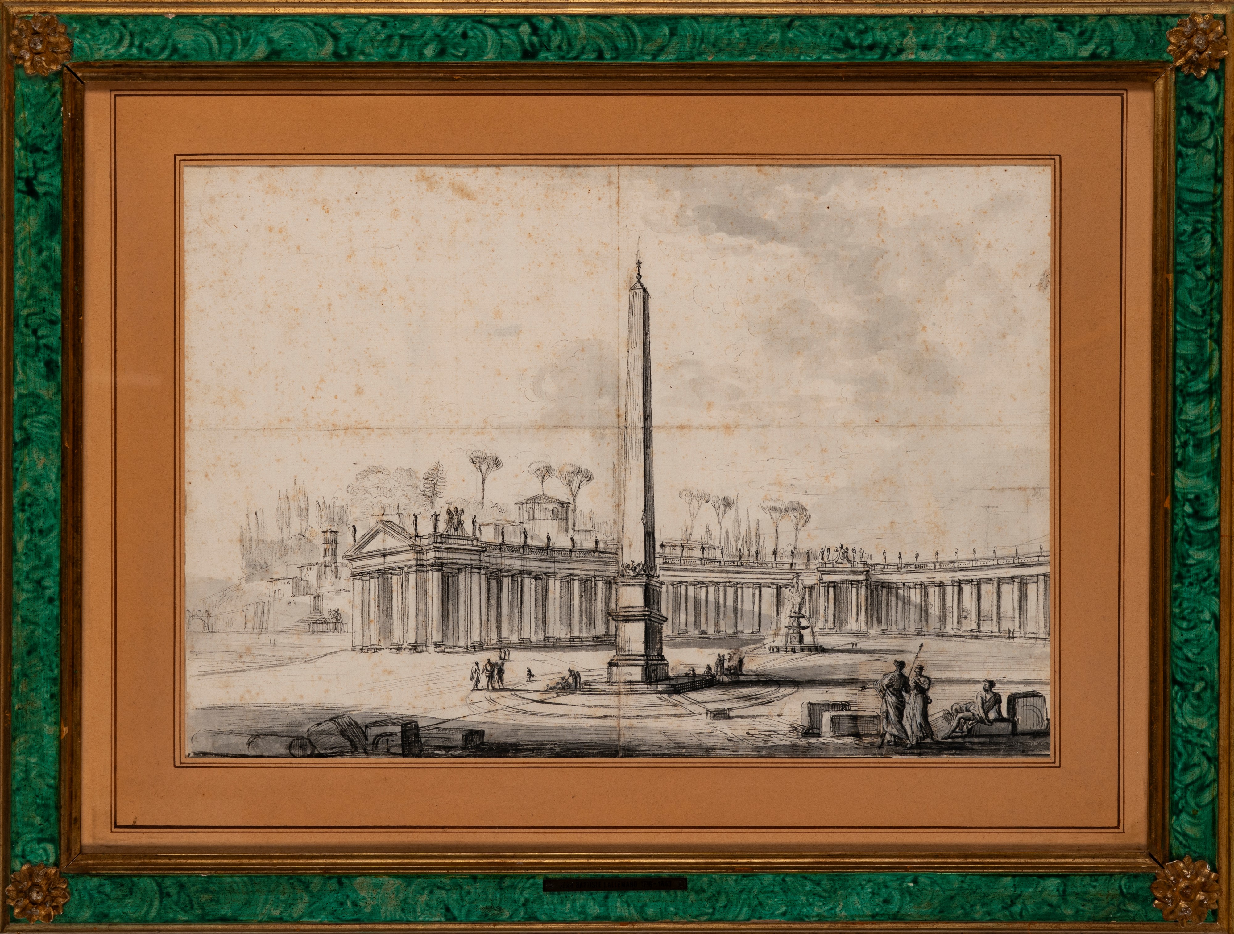 Roma, veduta dell'obelisco e del colonnato di San Pietro