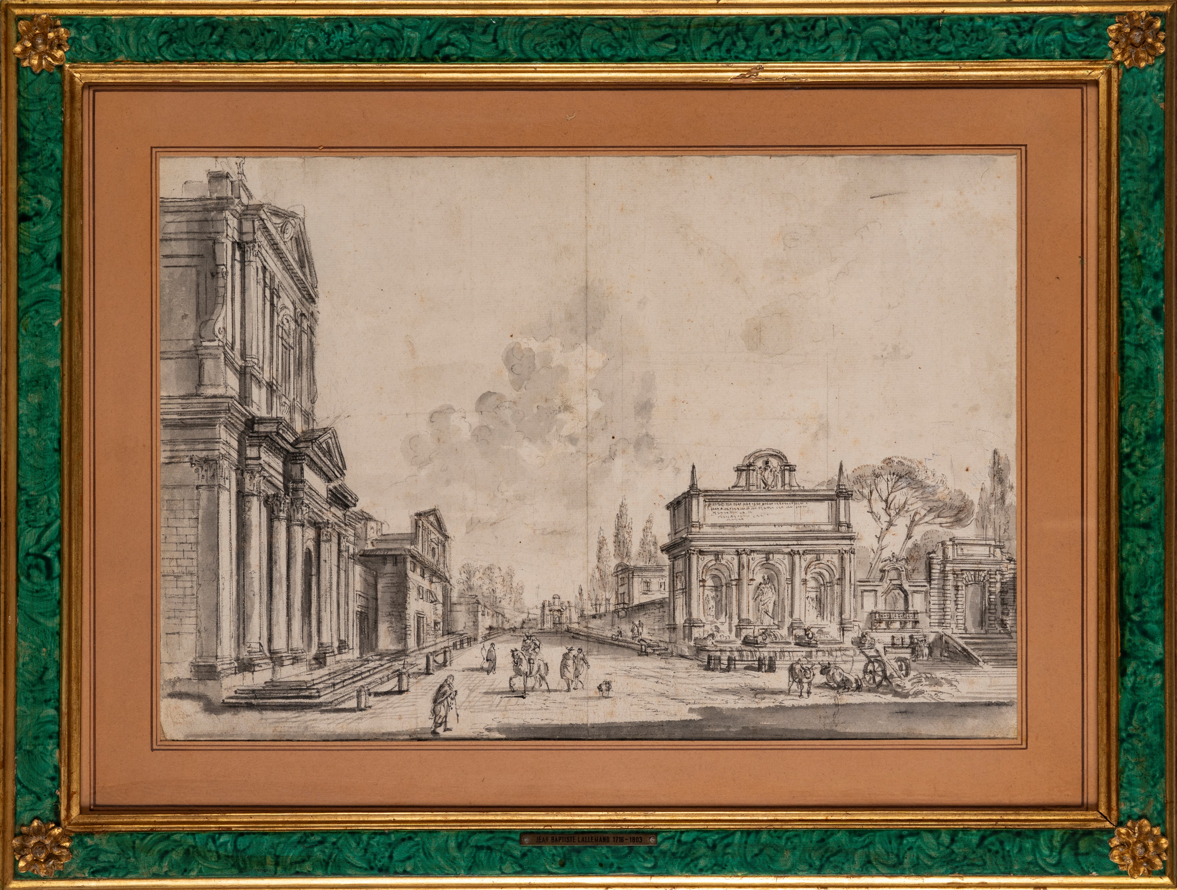 Jean-baptiste Lallemand - Roma, veduta della Fontana del Mosè