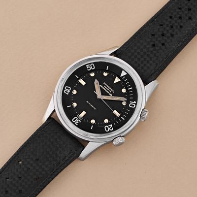 Polerouter Sub 20369-1, anni 1960, cassa rotonda in acciaio e movimento automatico cal. 218-9