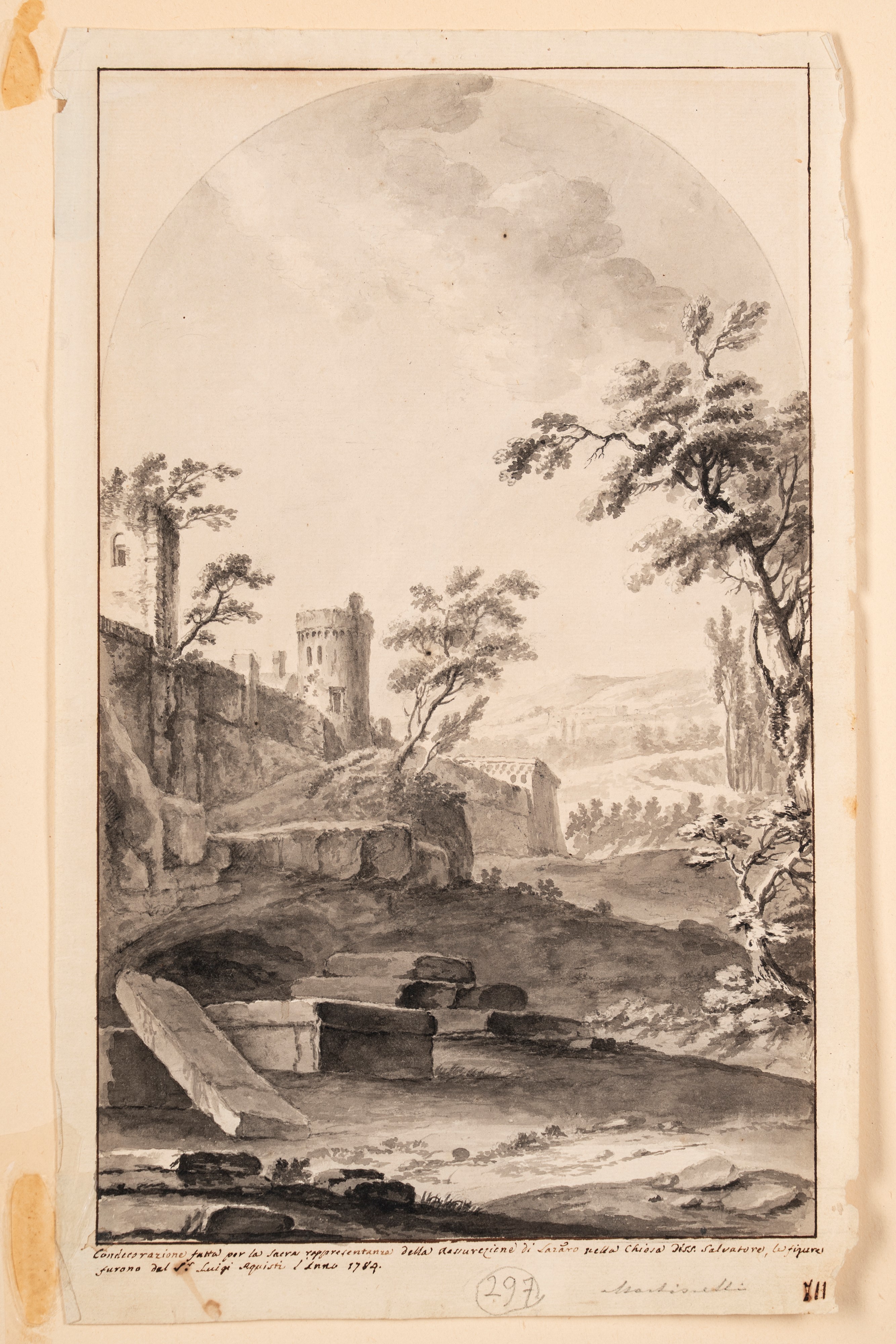 Paesaggio con rovine architettoniche; Paesaggio con Vitello d'oro