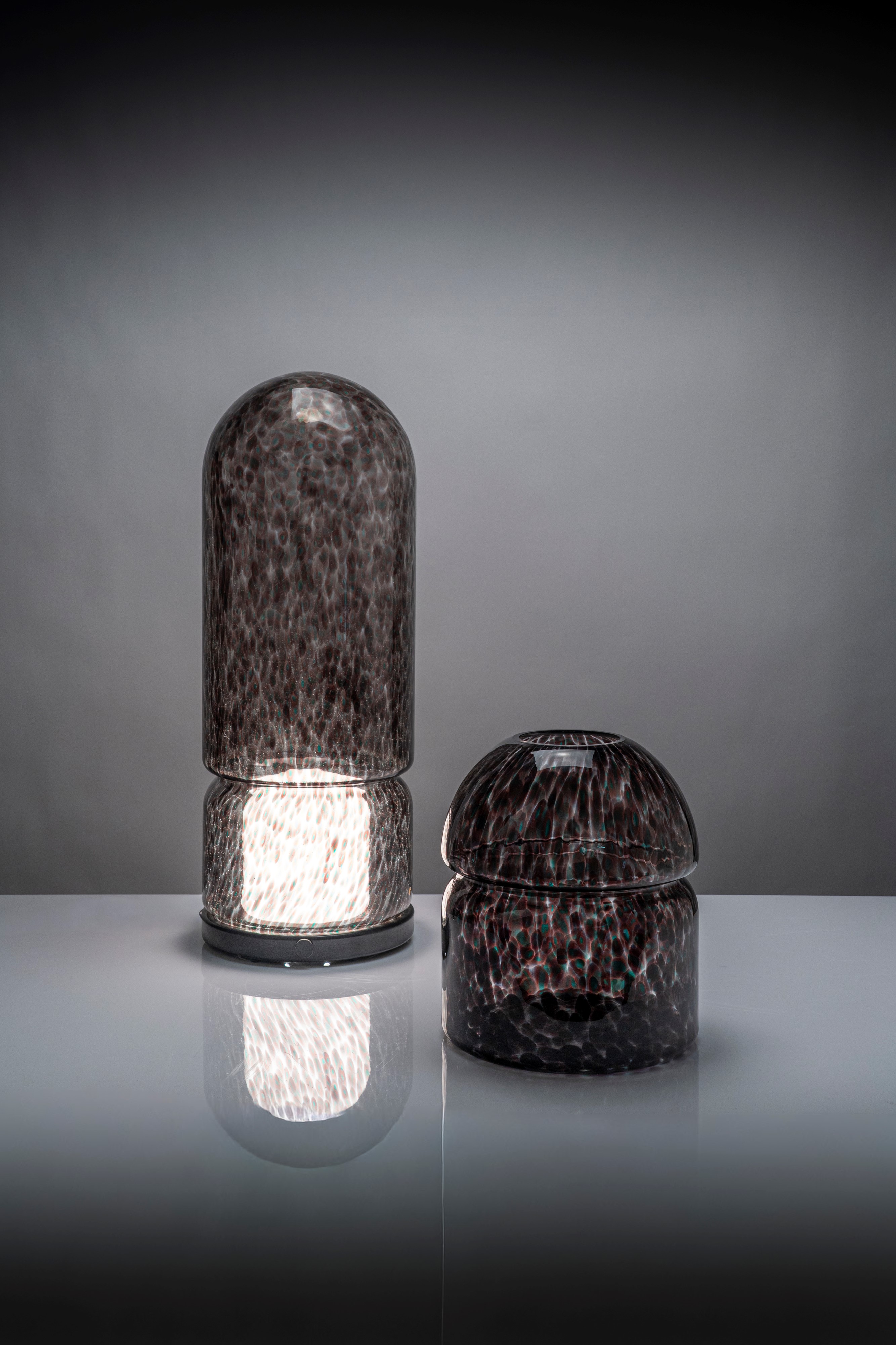 Gae Aulenti - Lampada da terra e vaso della serie “Glicine”