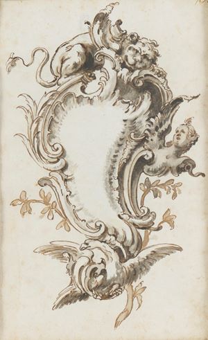 Northern Italian School, 17th century. Three studies for sculptural and architectural projects. 