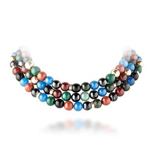 Necklace with semiprecious stones