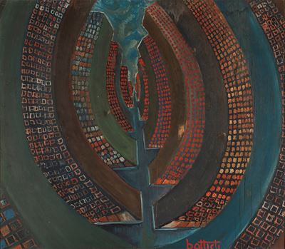 Prigioniero del mondo, olio su tavola (1968)