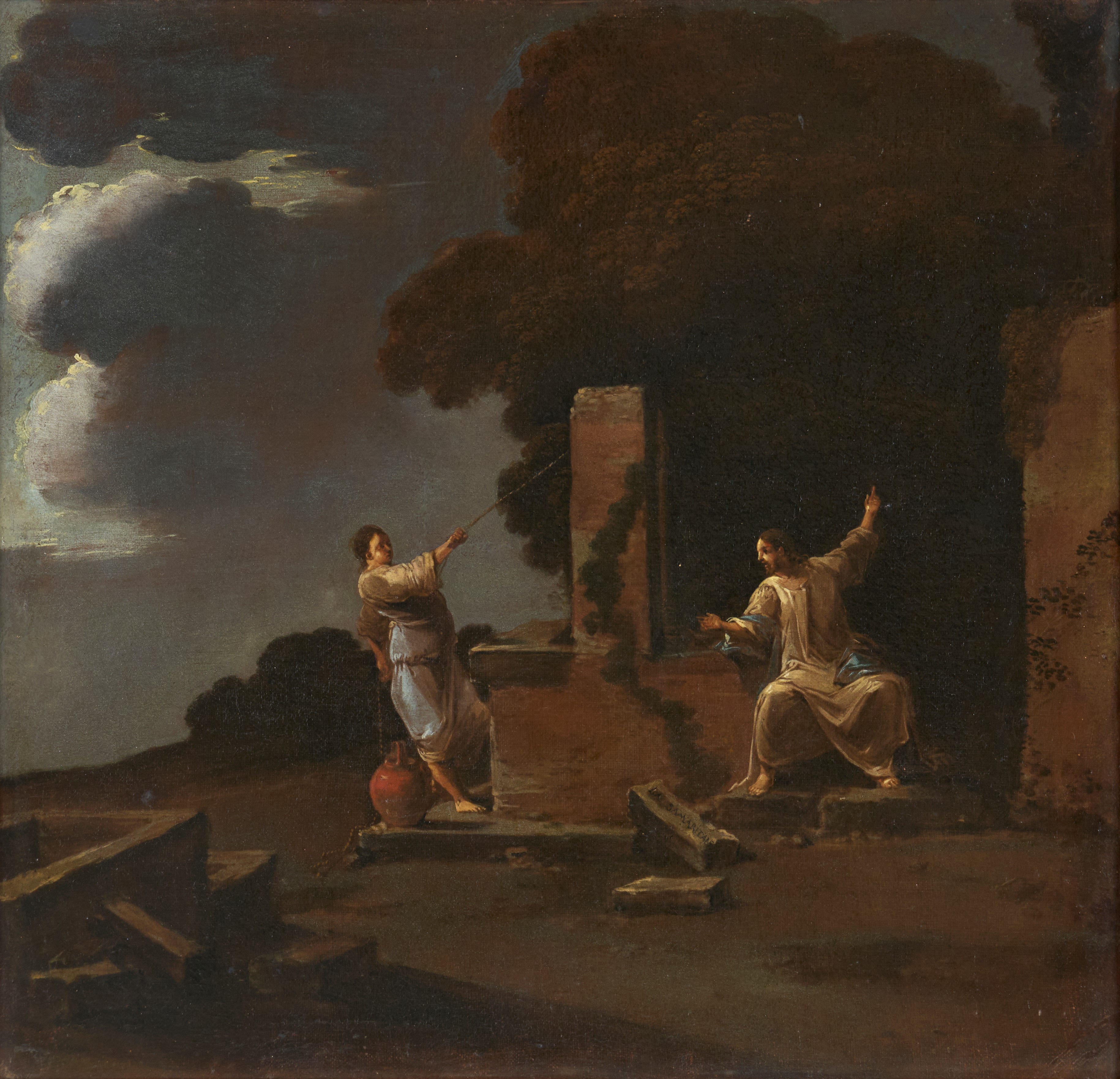Incontro con la Veronica durante l'andata al Calvario; Cristo e la Samaritana al pozzo