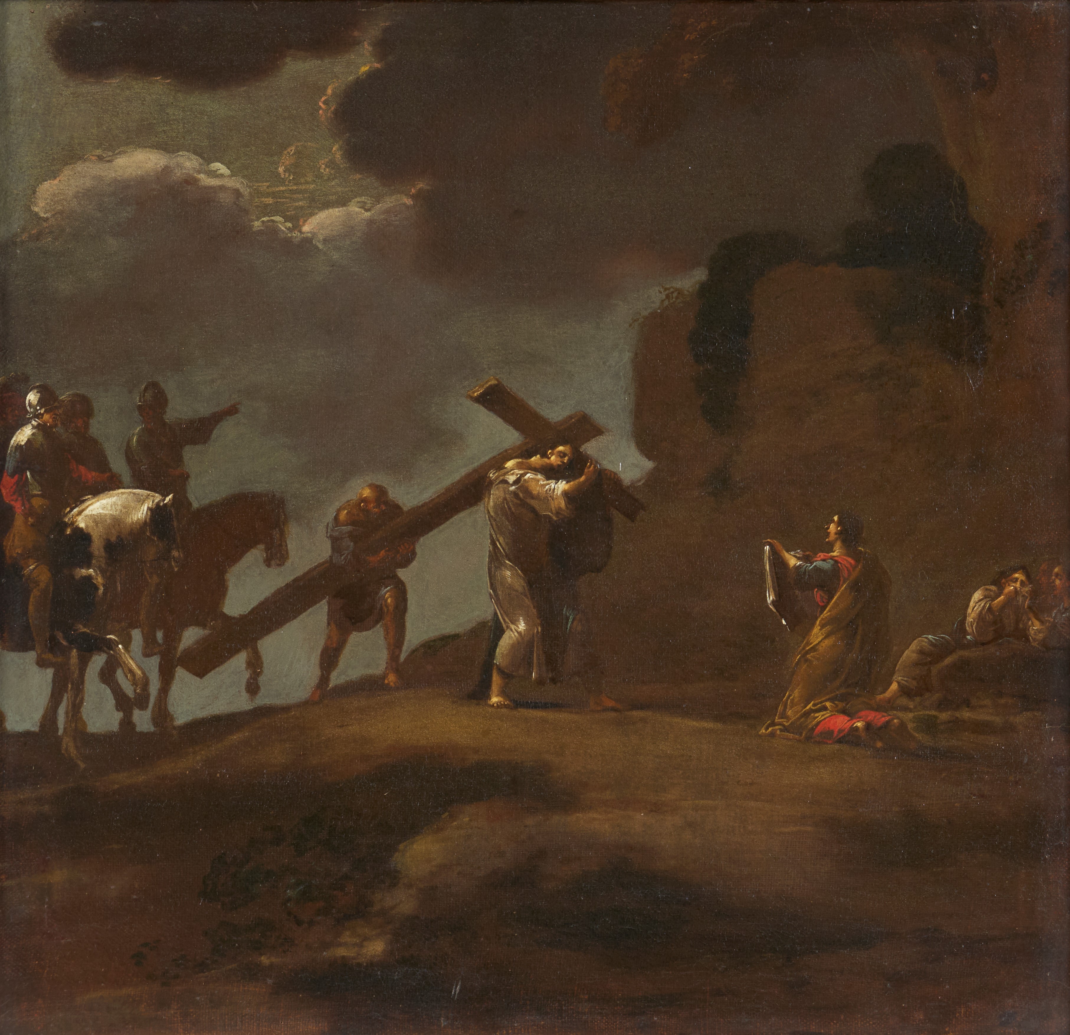 Incontro con la Veronica durante l'andata al Calvario; Cristo e la Samaritana al pozzo