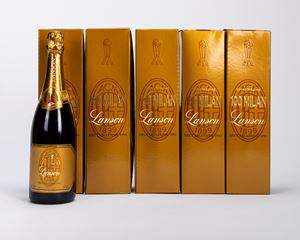 Champagne lanson &agrave; reims france, brut millesime, 1993 (5 BT)