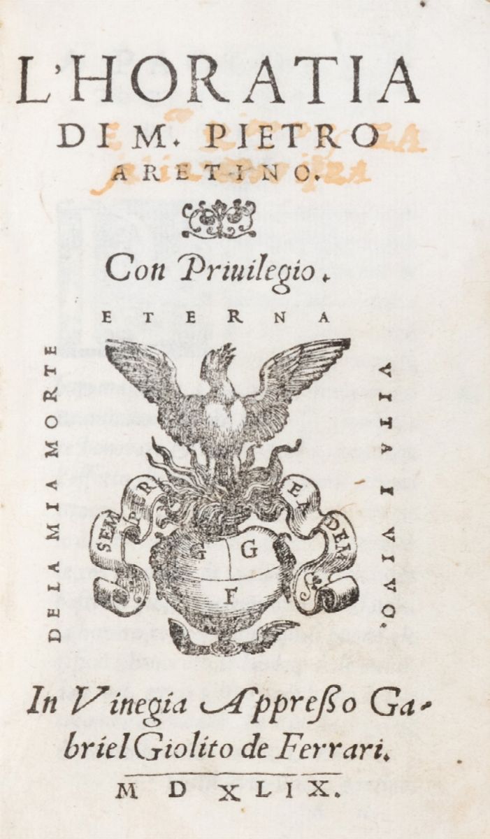 Autori latini - Ovidio - Le metamorfosi di Ovidio, ridotte da Gio. andrea  dall'Anguillara, in ottava rima. 1588, Books, Autographs & Prints