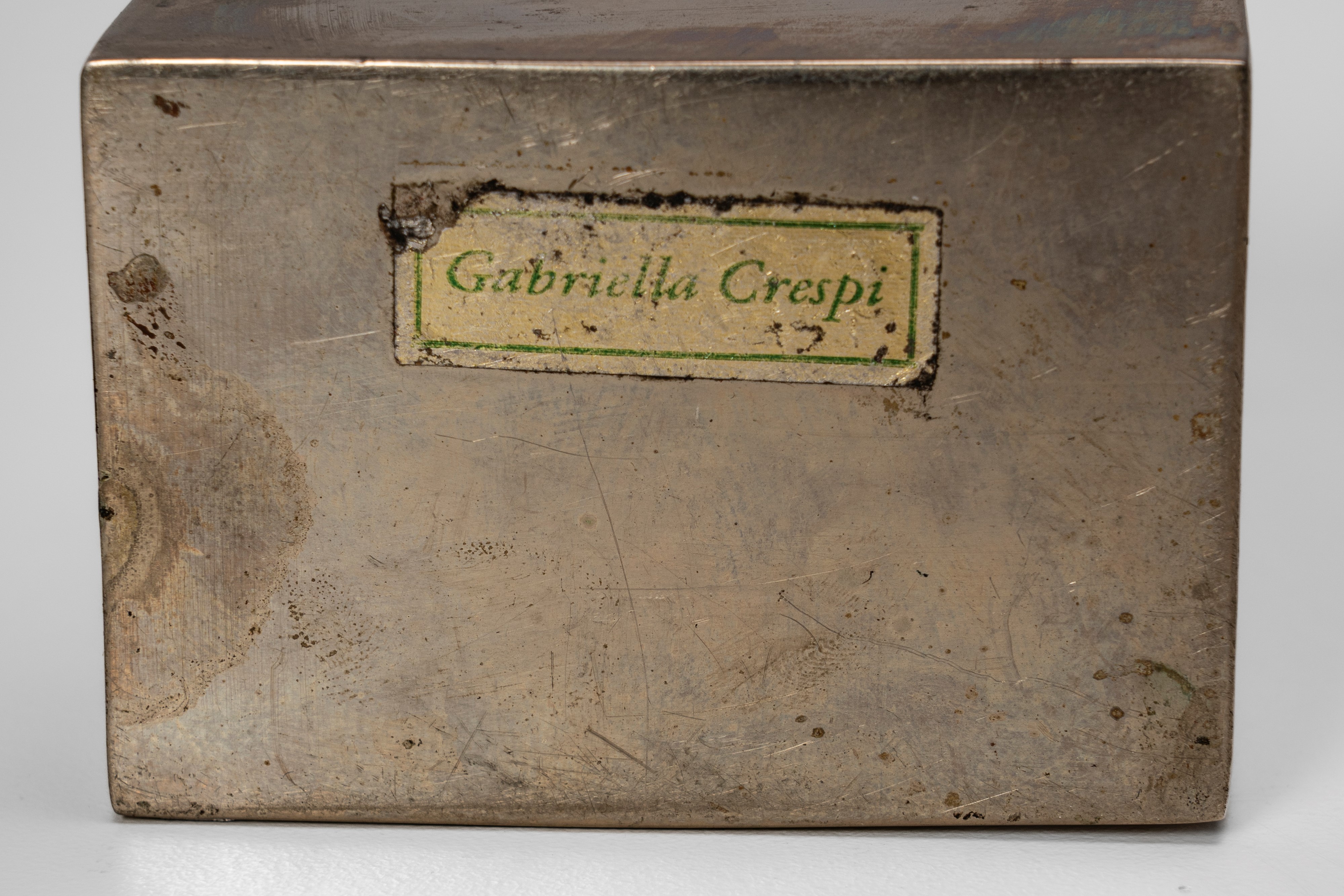 Gabriella Crespi - Fiasca con coperchio in silver plate (circa 1960)