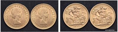 Elisabetta II (1952-2022) – Lotto di 2 Sterline 1966, Londra.