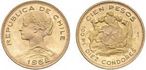 100 pesos 1962.